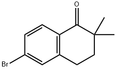 6-溴-2,2-二甲基-3,4-二氢萘-1(2H)-酮结构式