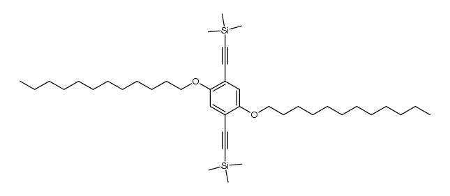 (2,5-bis(dodecyloxy)-1,4-phenylene)bis(ethyne-2,1-diyl)bis(trimethylsilane)结构式