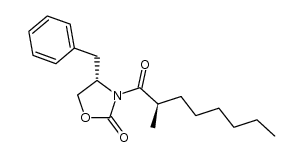 [3(2'R),4S]-3-(2-Methyl-1-oxooctyl)-4-(phenylmethyl)-2-oxazolidinone结构式