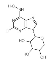 Adenine,2-chloro-N-methyl-9-b-D-ribopyranosyl- (8CI) Structure