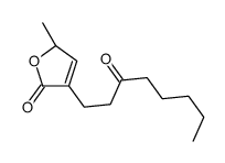 (2S)-2-methyl-4-(3-oxooctyl)-2H-furan-5-one结构式