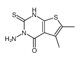 3-Amino-2,3-dihydro-5,6-dimethyl-2-thioxo-thieno<2,3-d>pyrimidin-4(1H)-one Structure