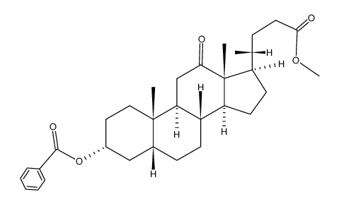 5B-CHOLANIC ACID-3A-OL-12-ONE3-BENZOATE METHYL EST结构式