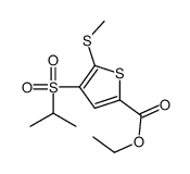 ETHYL 4-(ISOPROPYLSULFONYL)-5-(METHYLTHIO)THIOPHENE-2-CARBOXYLATE结构式