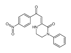 (3Z)-3-[2-(4-nitrophenyl)-2-oxo-ethylidene]-1-phenyl-piperazin-2-one Structure