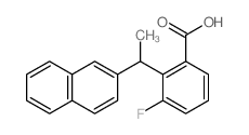 Benzoic acid,3-fluoro-2-[1-(2-naphthalenyl)ethyl]- structure