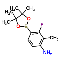 3-Fluoro-2-methyl-4-(4,4,5,5-tetramethyl-1,3,2-dioxaborolan-2-yl)aniline picture