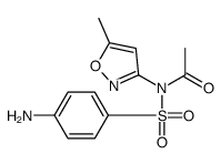 N-(4-aminophenyl)sulfonyl-N-(5-methyl-1,2-oxazol-3-yl)acetamide结构式
