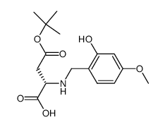 (S)-2-(2-Hydroxy-4-methoxy-benzylamino)-succinic acid 4-tert-butyl ester Structure