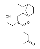 N-(2-hydroxyethyl)-N-[(2-methyl-3-bicyclo[2.2.1]heptanyl)methyl]-4-oxopentanamide Structure