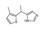 5-[1-(3-methylthiophen-2-yl)ethyl]-1H-imidazole结构式