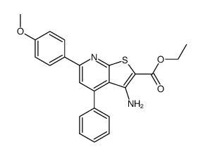 ethyl 3-amino-6-(4-methoxyphenyl)-4-phenylthieno[2,3-b]pyridine-2-carboxylate Structure
