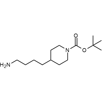 4-(4-氨基丁基)哌啶-1-羧酸叔丁酯结构式