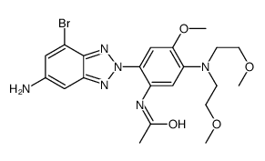 N-[2-(6-amino-4-bromobenzotriazol-2-yl)-5-[bis(2-methoxyethyl)amino]-4-methoxyphenyl]acetamide Structure