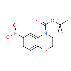 4-叔丁氧羰基-3,4-二氢-2H-苯并[b][1,4]恶嗪-6-硼酸结构式