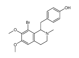 4-(8-bromo-6,7-dimethoxy-2-methyl-1,2,3,4-tetrahydro-isoquinolin-1-ylmethyl)-phenol Structure