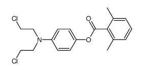 2,6-Dimethylbenzoic acid 4-[bis(2-chloroethyl)amino]phenyl ester structure