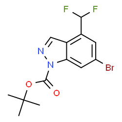 tert-butyl 6-bromo-4-(difluoromethyl)-1H-indazole-1-carboxylate Structure