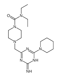 4-[(4-amino-6-piperidin-1-yl-1,3,5-triazin-2-yl)methyl]-N,N-diethylpiperazine-1-carboxamide结构式