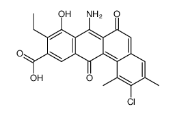 7-amino-2-chloro-9-ethyl-8-hydroxy-1,3-dimethyl-6,12-dioxobenzo[a]anthracene-10-carboxylic acid Structure