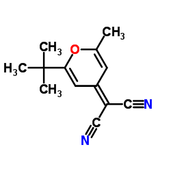 2-(2-叔丁基-6-甲基-4-吡喃亚基)丙二腈结构式