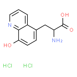 2-氨基-3-(8-羟基喹啉-5-基)丙酸二盐酸盐结构式