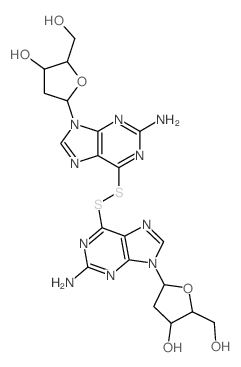 9H-Purin-2-amine,6,6'-dithiobis[9-(2-deoxy-b-D-erythro-pentofuranosyl)- (9CI) picture