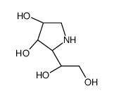(2R,3S,4S)-2-[(1R)-1,2-dihydroxyethyl]pyrrolidine-3,4-diol结构式