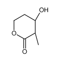 (3S,4S)-4-hydroxy-3-methyloxan-2-one结构式