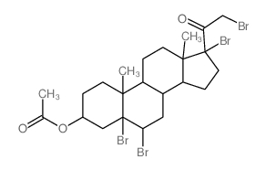 Pregnan-20-one,3-(acetyloxy)-5,6,17,21-tetrabromo-, (3b)- (9CI)结构式