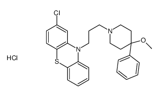 2-chloro-10-[3-(4-methoxy-4-phenylpiperidin-1-yl)propyl]phenothiazine,hydrochloride Structure