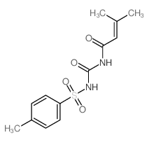 2-Butenamide,3-methyl-N-[[[(4-methylphenyl)sulfonyl]amino]carbonyl]-结构式