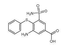 3-amino-4-phenylthio-5-sulphamyl-benzoic acid结构式
