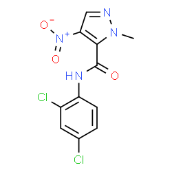 N-(2,4-Dichlorophenyl)-1-methyl-4-nitro-1H-pyrazole-5-carboxamide结构式