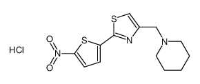 2-(5-nitrothiophen-2-yl)-4-(piperidin-1-ylmethyl)-1,3-thiazole,hydrochloride Structure