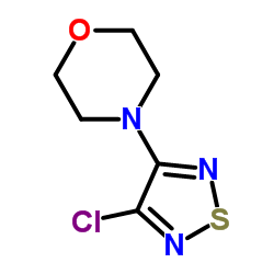 3-氯-4-吗啉基-1,2,5-噻二唑结构式