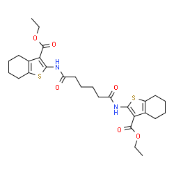 diethyl 2,2'-[(1,6-dioxo-1,6-hexanediyl)di(imino)]bis(4,5,6,7-tetrahydro-1-benzothiophene-3-carboxylate) structure