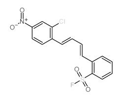 Benzenesulfonylfluoride, 2-[4-(2-chloro-4-nitrophenyl)-1,3-butadien-1-yl]- structure