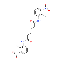 N,N'-Bis(2-methyl-3-nitrophenyl)hexanediamide结构式