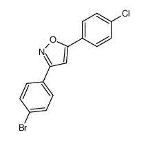 ISOXAZOLE, 3-(4-BROMOPHENYL)-5-(4-CHLOROPHENYL)-结构式