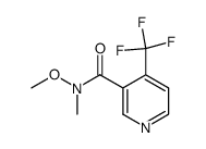 4-trifluoromethylnicotinic acid-N-methyl-N-methoxy-amide结构式
