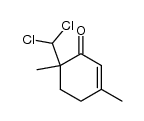 6-dichloromethyl-3,6-dimethyl-cyclohex-2-enone Structure