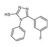 5-(3-Fluorophenyl)-4-phenyl-4H-1,2,4-triazole-3-thiol结构式