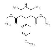 3,5-Pyridinedicarboxylic acid, 1,4-dihydro-4-(4-methoxyphenyl)-2,6-dimethyl-, diethyl ester (9CI)结构式