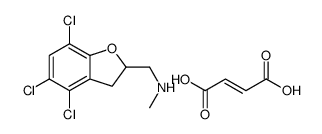 (Z)-4-hydroxy-4-oxobut-2-enoate,methyl-[(4,5,7-trichloro-2,3-dihydro-1-benzofuran-2-yl)methyl]azanium Structure