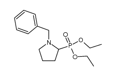 (1-benzylpyrrolidin-2-yl)phosphonic acid diethyl ester结构式