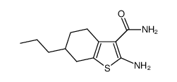 2-AMINO-6-PROPYL-4,5,6,7-TETRAHYDRO-1-BENZOTHIOPHENE-3-CARBOXAMIDE结构式
