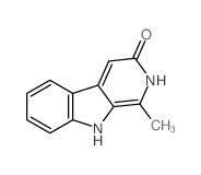 3H-Pyrido[3,4-b]indol-3-one, 2,9-dihydro-1-methyl-结构式