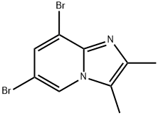 6,8-dibromo-2,3-dimethylimidazo[1,2-a]pyridine结构式