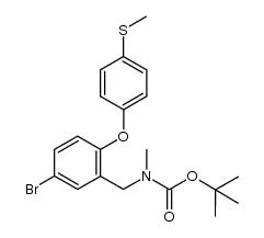 tert-Butyl {5-bromo-2-[4-(methylthio)phenoxy]benzyl}methylcarbamate结构式